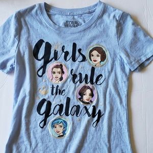 Girls Rule The Galaxy Star Wars Tshirt Large VGUC